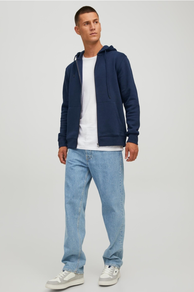 JJEBRADLEY SWEAT ZIP HOOD NOOS 12249342 NAVY BLAZER